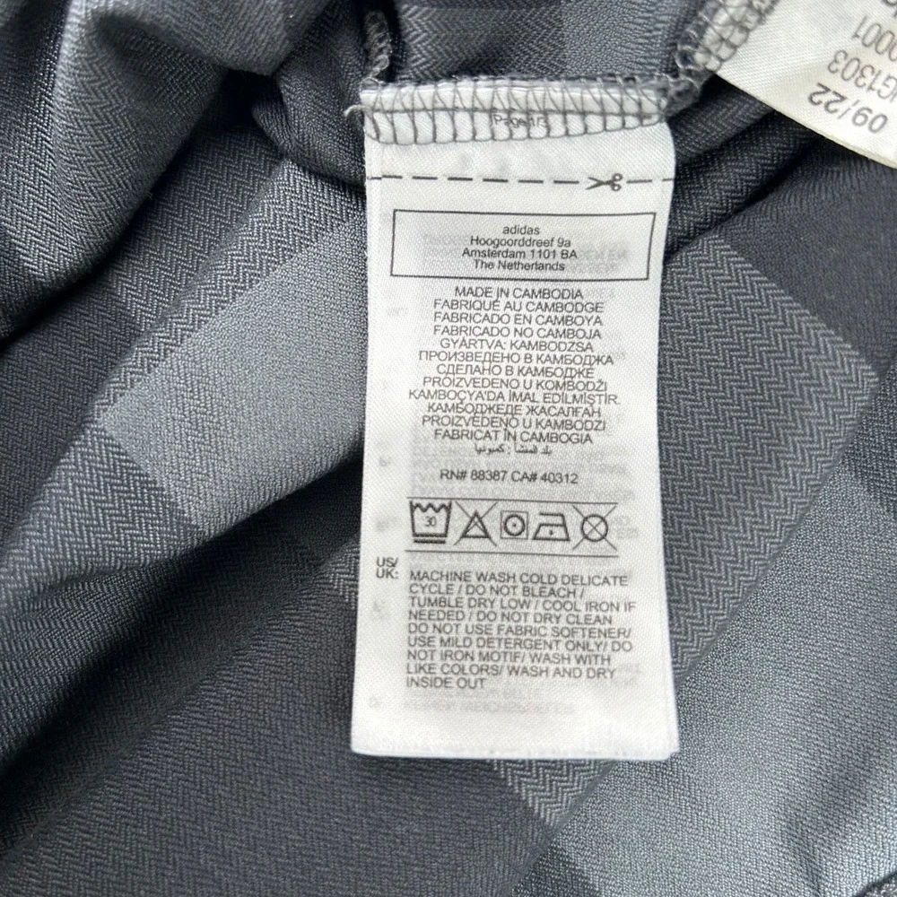 Adidas Golf Mens Grey Black Buffalo Plaid Flannel Shirt Long Sleeve HG1303 L